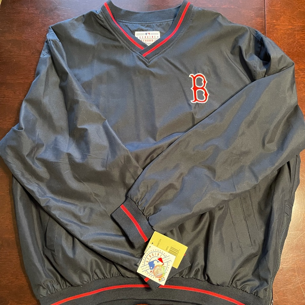 Men’s Boston Red Sox pullover in size L. Runs big, more like an XL.